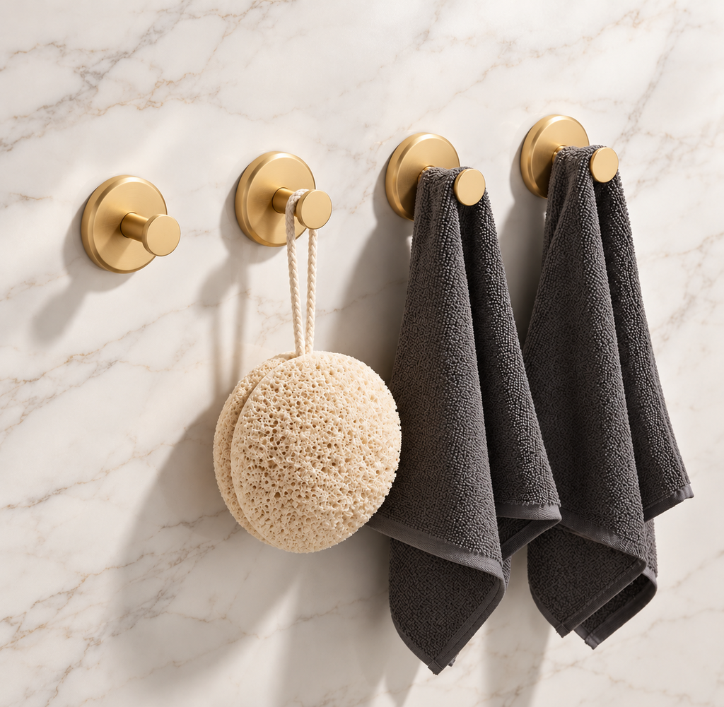Avenoire Gold – vier Haken auf Marmor